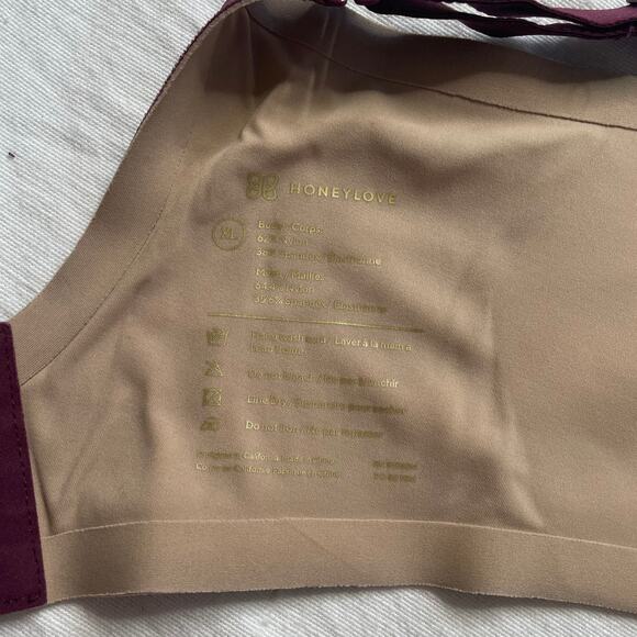 Honeylove Red Full-Coverage Bra with Wide Straps - Picture 5 of 5